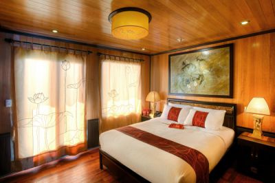 Cabine deluxe jonque Indochina Sails
